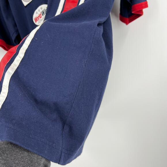 South Pole Navy Blue Authentic Racing Collection T-shirt W Patches Men's Medium - Picture 4 of 9